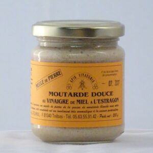 Moutarde douce au vinaigre de miel à l'estragon