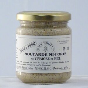 Moutarde mi-forte au vinaigre de miel 200g